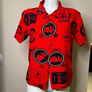 Bobson Japan Red black Graphic Men's Shirt